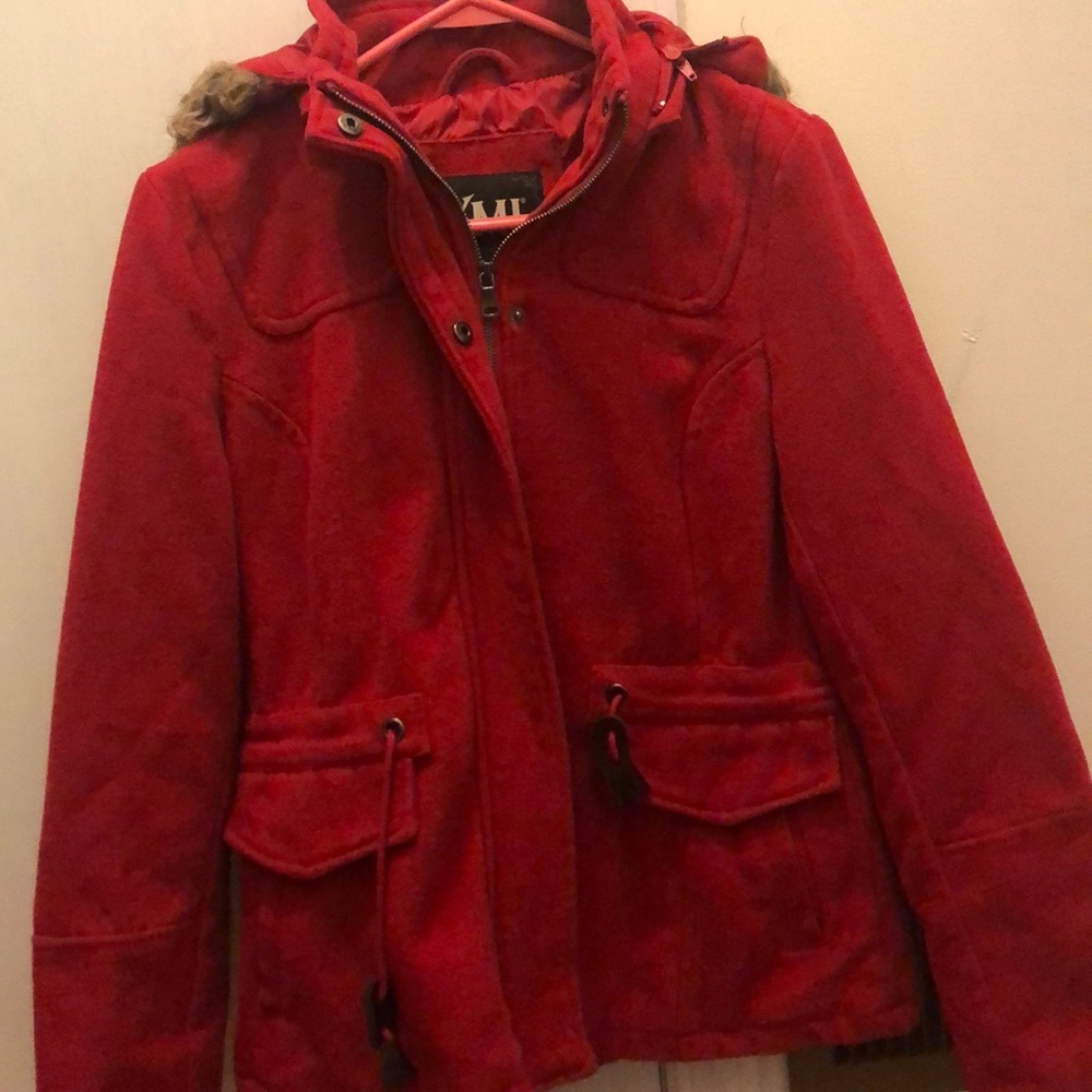 Red women’s winter coat